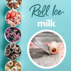 ROLL-ICE MILK BASE - BASE PER ROLL GELATO Prodotti Rubicone | buste da 1,6 kg. | Base in polvere specifica per la realizzazione 