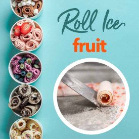 ROLL-ICE FRUIT BASE - BASE PER ROLL GELATO Prodotti Rubicone | buste da 1,6 kg. | Base in polvere specifica per la realizzazione