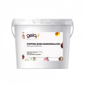 POPPING BOBA - GUSTO MARSHMALLOW - PALLINE PER BUBBLE TEA | Gelq Ingredients | secchiello da 3,5 kg. | Popping boba gusto marshm