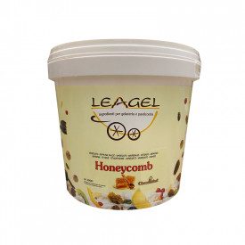 Acquista HONEYCOMB VARIEGATO | Leagel | secchiello da 5 kg. | Con croccanti pezzetti di caramello al miele immersi in una salsa 