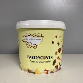 PASTRY COVER CARAMEL WITH SALTED BUTTER - GLAZING FOR PASTRY LEAGEL | Leagel | bucket of 3,5 kg. | Specific coating for pastry w