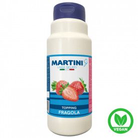 TOPPING FRAGOLA - MARTINI LINEA GELATO Martini Gelato | flacone da 1 kg. | Salsa al gusto fragola, per arricchire e impreziosire