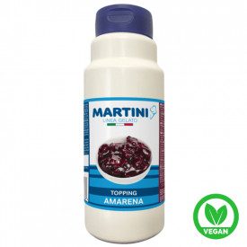 TOPPING AMARENA - MARTINI LINEA GELATO Martini Gelato | flacone da 1 kg. | Salsa al gusto amarena, per arricchire e impreziosire