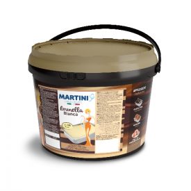 BRUNELLA BIANCA - MARTINI LINEA GELATO Martini Gelato | secchielli da 5 kg. | Crema morbida al gusto di cioccolato bianco e spat