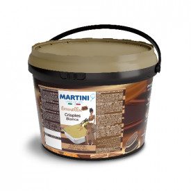 BRUNELLA CROK CRISPIES BIANCA - MARTINI LINEA GELATO Martini Gelato | secchiello da 5 kg. | Crema al cioccolato bianco arricchit