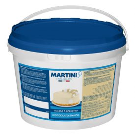 GLASSA AL CIOCCOLATO BIANCO PER TORTE - MARTINI LINEA GELATO Martini Gelato | secchielli da 5 kg. | Glassa coprente con il 30% d