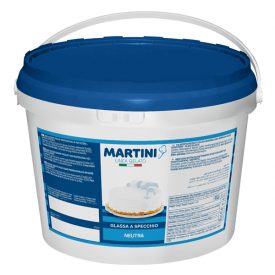 GLASSA NEUTRA PER TORTE - MARTINI LINEA GELATO Martini Gelato | secchielli da 5 kg. | Glassa dal gusto neutro e dalla trasparenz