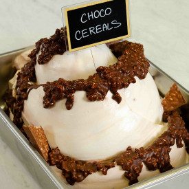 VARIEGATO CHOCO CEREALS - LEAGEL | secchiello da 4 kg. | Variegato per gelato ricco di cereali soffiati caramellati immersi in l