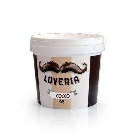 LOVERIA COCCO - 5,5 Kg. CREMINO GELATO - LEAGEL | secchiello da 5,5 kg. | Golosissima crema per gelateria artigianale dal sapore