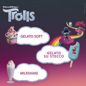 KIT GELATO TROLLS PER RAGAZZI - LEAGEL | Leagel |  | Kit completo di base Easy Trolls al gusto di Panna e Lampone, Stickaway® Tr