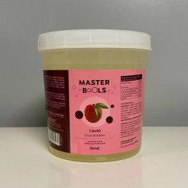 BOBA - LITCHI - BUBBLE TEA PEARLS - 1,3 Kg. | SENG | bucket of 1.3 kg. | Litchi flavored boba for the preparation of the highly 