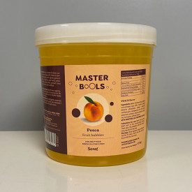 BOBA - GUSTO PESCA - PERLINE PER BUBBLE TEA - 1,3 Kg. | Seng | Certificazioni: senza glutine, vegan, senza grassi idrogenati; Co
