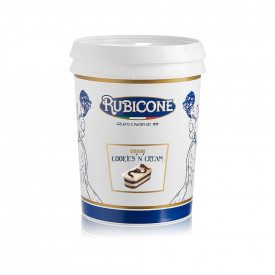 CREMINO COOKIES'N'CREAM | Rubicone | Pack: box of 10 kg. - 2 buckets of 5 kg.; Product family: cream ripples  | Chocolate-flavor