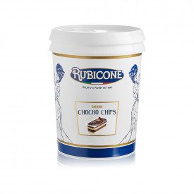 Buy CREMINO CHOCO-CHIPS Rubicone | box of 10 kg. - 2 buckets of 5 kg. | Chocolate smooth cream with crispy cocoa grains that rem