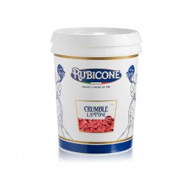Buy RASPBERRY CRUMBLE Rubicone | box of 8 kg. - 2 buckets of 4 kg. | Crispy butter cookie crumble raspberry flavored to create l