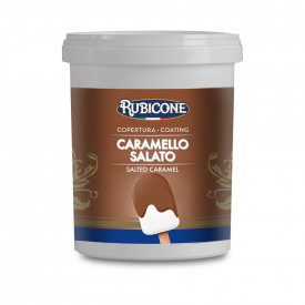 SALTED CARAMEL COATING | Rubicone | Certifications: gluten free; Pack: box of 6 kg. - 4 buckets of 1,5 kg.; Product family: choc