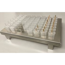 ALUMINUM GRID FOR POPSICLE - LABORATORY TRAY | Gelq Accessories | 1 piece | Aluminum grid for popsicles preparation. Easy fillin