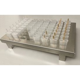 Buy ALUMINUM GRID FOR POPSICLE - LABORATORY TRAY | 1 piece | Aluminum grid for popsicles preparation. Easy filling of the mould 