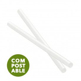 BUBBLE TEA - JUMBO STRAWS 12x200 mm - 100 pcs - PLA BIOCOMPOST | Gelq Accessories | pack of 100 pieces. | Jumbo straw in Bio Pla