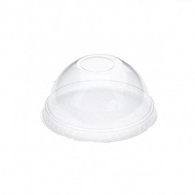 BUBBLE TEA - DOM LID FOR CUP 400 ML - 50 pcs - PET | Gelq Accessories | pack of 50 pcs. | PET Dome Lid wit hole for Bubble Tea 4