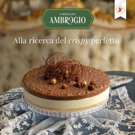 CREMROSCE' VARIEGATO FANTA AMBROGIO ELENKA - BASE WAFER | Elenka | lattine da 2,5 kg. | Croccante variegato al cioccolato al lat