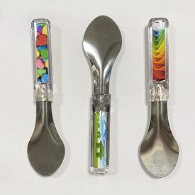 Buy CUSTOMIZABLE ICE CREAM SCOOP CRYSTAL CLEAR - CM. 26 FOR ICE CREAM SHOP | Professional scoop in stainless steel 18/10 with er