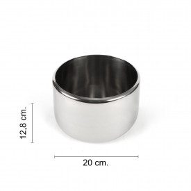 Acquista CARAPINA INOX DIAM. 20 H. 12,8 CM PER GELATERIA | Carapina / Pozzetto in acciaio inox da gelato misure: Diametro cm. 20