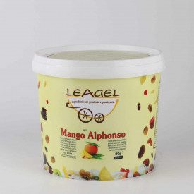 Buy ALPHONSO MANGO PASTE | Leagel | bucket of 3,5 kg. | Mango Alphonso ice cream paste (puree).