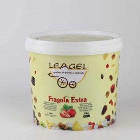 Acquista PASTA FRAGOLA EXTRA | Leagel | secchiello da 3,5 kg. | Pasta concentrata a base di FRAGOLA