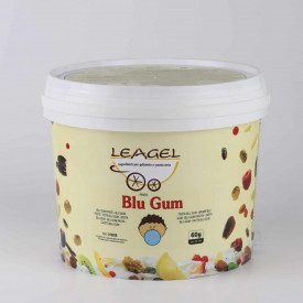 BLUE GUM PASTE | Leagel | bucket of 3,5 kg. | BUBBLE GUM flavor concentrated ice cream paste, blue color. Certifications: gluten