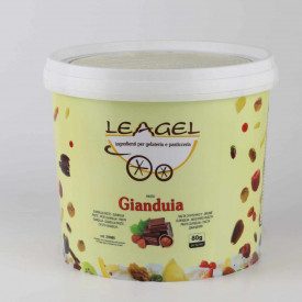 GIANDUIA PASTE | Leagel | bucket of 3,5 kg. | Cocoa and hazelnuts paste for gianduia gelato. Certifications: gluten free; Pack: 