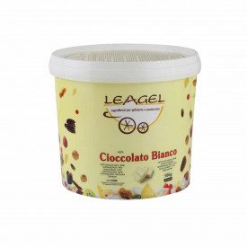 Buy WHITE CHOCOLATE PASTE | Leagel | bucket of 3,5 kg. | White chocolate ice cream paste.