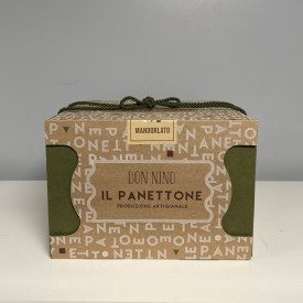 MANDORLATO PANETTONE ARTIGIANALE DON NINO Nino Total Food | panettone da 1 kg | Panettone artigianale MANDORLATO Don Nino: con s