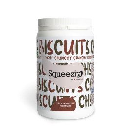 CHOCO BISCUITS CRUNCHY CREAM FILLING SPREAD SQUEEZITA - 2 Kg. | Techfood | jar of 2 kg. | Squeezita choco biscuits crunchy is th