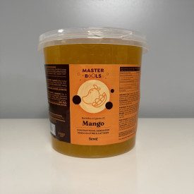 POPPING BOBA MANGO 3 KG - SENG - PERLINE BUBBLE TEA | secchiello da 3 kg. | Boba al gusto di mango per la preparazione del ricer