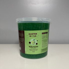POPPING BOBA GREEN APPLE 3 KG - SENG - BUBBLE TEA PEARLS | Seng Corporation | bucket of of 3 kg. | Green apple flavored boba for