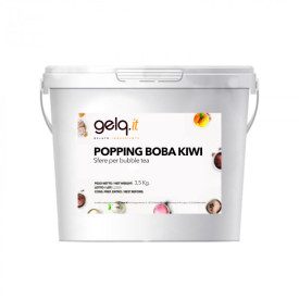 POPPING BOBA - KIWI - BUBBLE TEA PEARLS | Gelq Ingredients | Certifications: gluten free; Pack: secchiello da 3,5 kg; Product fa