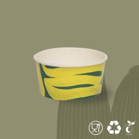 GREEN VIBES 160 CC - 1000 PCS. - BIO COMPOST ICE CREAM CUP - DOMOGEL | Domogel |  | 160 cc ice cream cup made from cardboard and