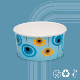 ZEN 200 CC - 1000 PCS. - BIO ICE CREAM CUP - DOMOGEL | Domogel | box of 1000 pz. | 160 cc ice cream cup made from cardboard and 
