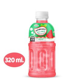 WATERMELON NATA DE COCO JUICE DRINK - MOGU 24 X 320 ML. | Nawon Food and Beverage | box with 24 bottles of 320 ml. | Watermelon 