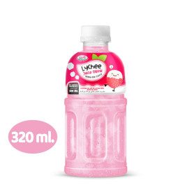LYCHEE NATA DE COCO DRINK - MOGU 24 x 320 ML. Nawon Food and Beverage | cartone con 24 bottiglie da 320 ml. | Bevanda a base di 