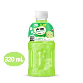 MELON NATA DE COCO JUICE DRINK - MOGU 24 X 320 ML. | Nawon Food and Beverage | box with 24 bottles of 320 ml. | Melon juice-base