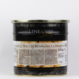 VARIEGATO NOCE DI ROMAGNA E CARAMELLO LINEA GOLD - 3,5 KG. LEAGEL | lattina da 3,5 kg. | L’originale noce di Romagna, con il gus