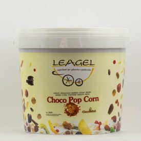 VARIEGATED CHOCO POPCORN - 4 KG. CARAMEL AND POPCORN LEAGEL | Leagel | bucket of 4 kg. | A rich and indulgent variegate featurin