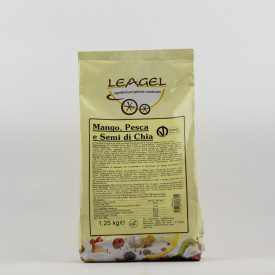 MANGO PEACH AND CHIA SEEDS FRUITY & VEGGY READY BASE - 1.25 KG. LEAGEL ICE CREAM BASE | Leagel | bag of 1,25 kg. | The new sorbe