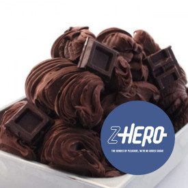 ZHERO DARK CHOCOLATE SANTO DOMINGO - 1.68 KG. - LEAGEL SUGAR-FREE DARK CHOCOLATE ICE CREAM BASE | bag of 1,68 kg. | Ready-to-use