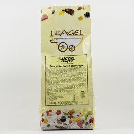 ZHERO DARK CHOCOLATE SANTO DOMINGO - 1.68 KG. - LEAGEL SUGAR-FREE DARK CHOCOLATE ICE CREAM BASE | Leagel | bag of 1,68 kg. | Rea