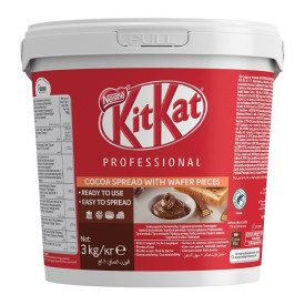 KITKAT 3 KG SPREADABLE CREAM FOR FILLING Nestlé | bucket of 3 kg | The 3kg KitKat® spreadable Cream, with 3.7% cocoa and 2.9% co