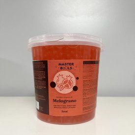 POPPING BOBA POMEGRANATE 3 Kg. - SENG - BUBBLE TEA PEARLS | SENG | bucket of of 3,2 kg. | Pomegranate flavored boba for the prep