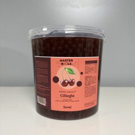 POPPING BOBA CHERRY 3,2 Kg. - SENG - BUBBLE TEA PEARLS | SENG | bucket of of 3,2 kg. | Cherry flavored boba for the preparation 